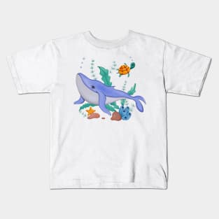 Whale in the ocean Kids T-Shirt